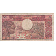 Congo Republic, 500 Francs, 1974, KM:2a, VF(20-25)