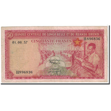 Billete, 50 Francs, 1957, Congo belga, KM:32, 1957-06-01, MBC
