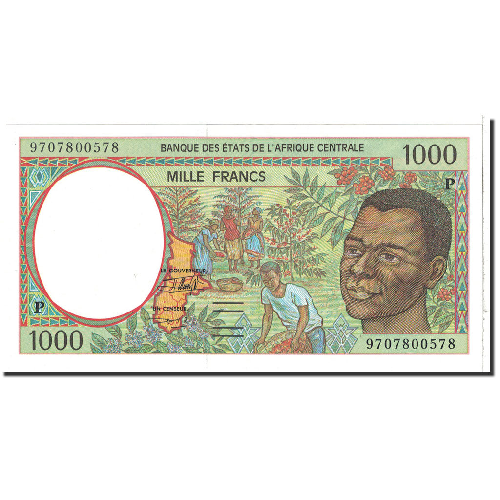 Banknote, Central African States, 1000 Francs, 1997, Undated, KM:602Pd