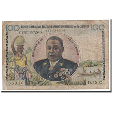 Banconote, Stati dell’Africa equatoriale, 100 Francs, 1961, KM:1d, Undated, B+