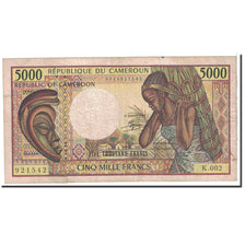Banknote, Cameroon, 5000 Francs, 1984, Undated, KM:22, VF(20-25)
