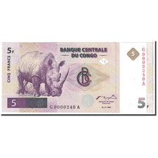 Congo Democratic Republic, 5 Francs, 1997, KM:86a, 1997-11-01, UNC(65-70)