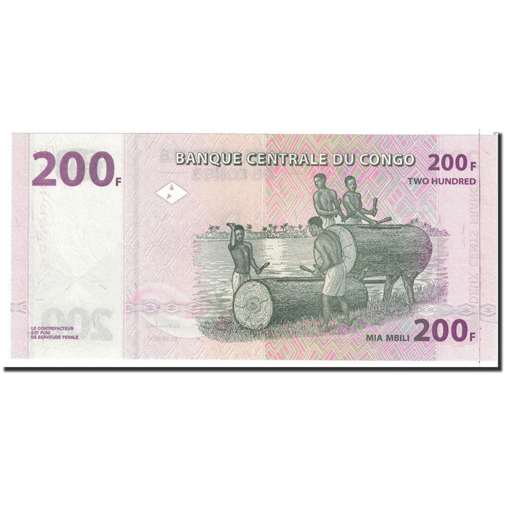 Banknote, Congo Democratic Republic, 200 Francs, 2000, 2000-06-30, KM:95a1