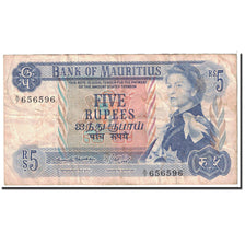 Banknote, Mauritius, 5 Rupees, 1967, Undated, KM:30a, EF(40-45)