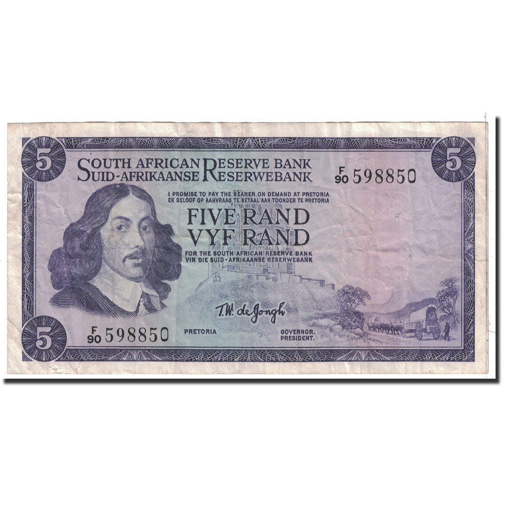 Banknote, South Africa, 5 Rand, 1966, 1975, KM:112c, EF(40-45)
