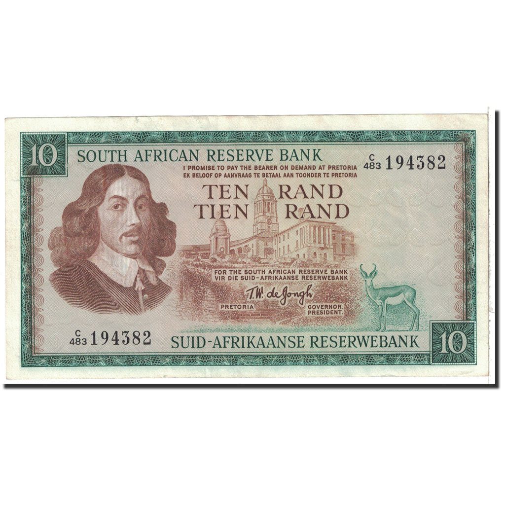 Billet, Afrique du Sud, 10 Rand, 1967, Undated, KM:113b, TTB+