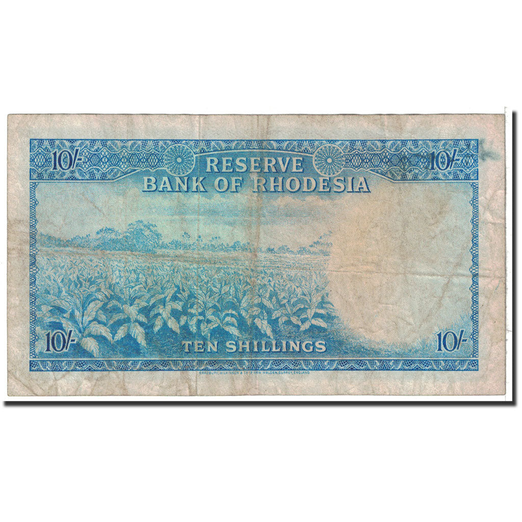 Billet, Rhodésie, 10 Shillings, 1964, 1964-09-11, KM:24a, TB