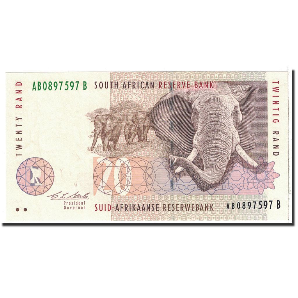 Banknote, South Africa, 20 Rand, 1993, Undated, KM:124a, UNC(65-70)