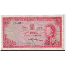Banknot, Rodezja, 1 Pound, 1964, 1964-11-09, KM:25a, VF(20-25)