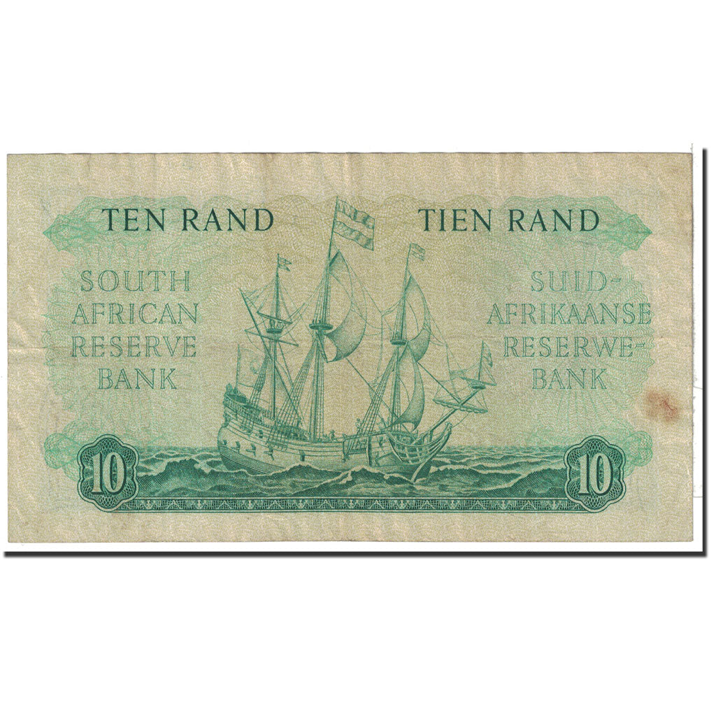 Banknote, South Africa, 10 Rand, 1962, Undated, KM:107b, VF(30-35)