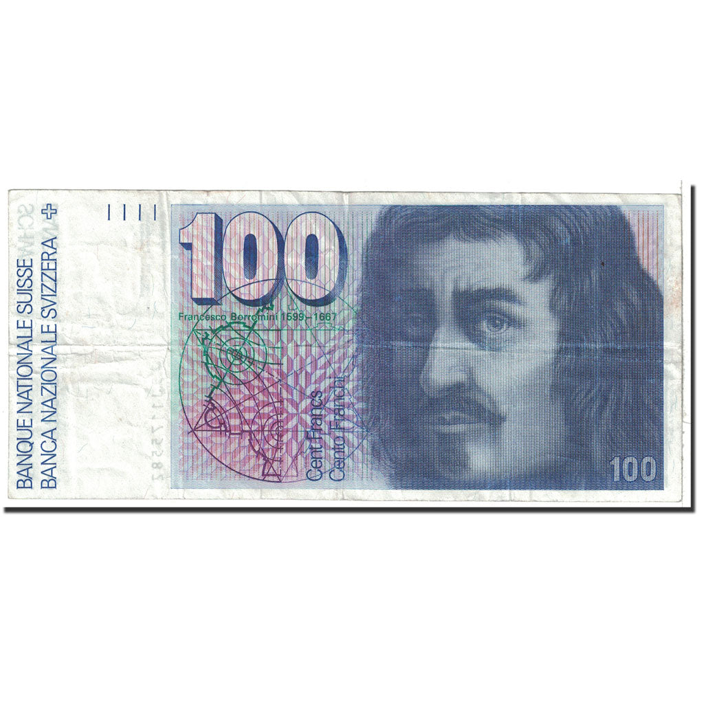 Banknote, Switzerland, 100 Franken, 1975, Undated, KM:57a, EF(40-45)