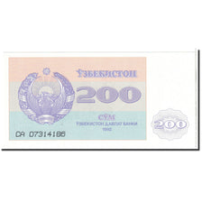 Uzbekistan, 200 Sum, 1992, KM:68a, UNC(65-70)