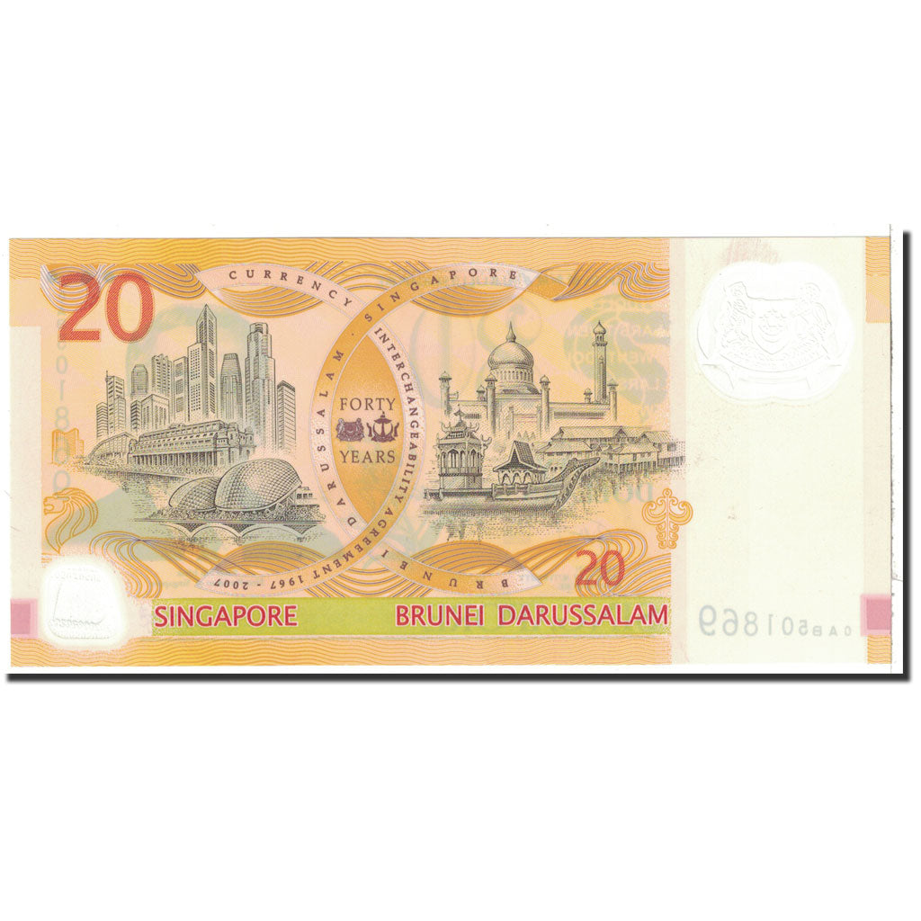 Banknote, Singapore, 20 Dollars, 2007, Undated, KM:53, UNC(65-70)