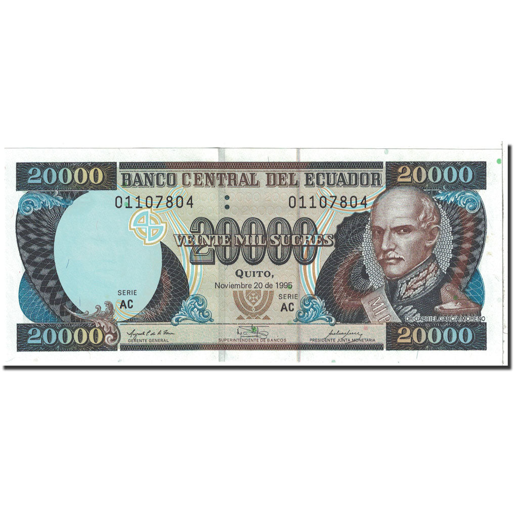 Banknote, Ecuador, 20,000 Sucres, 1995, 1995-11-20, KM:129a, UNC(64)