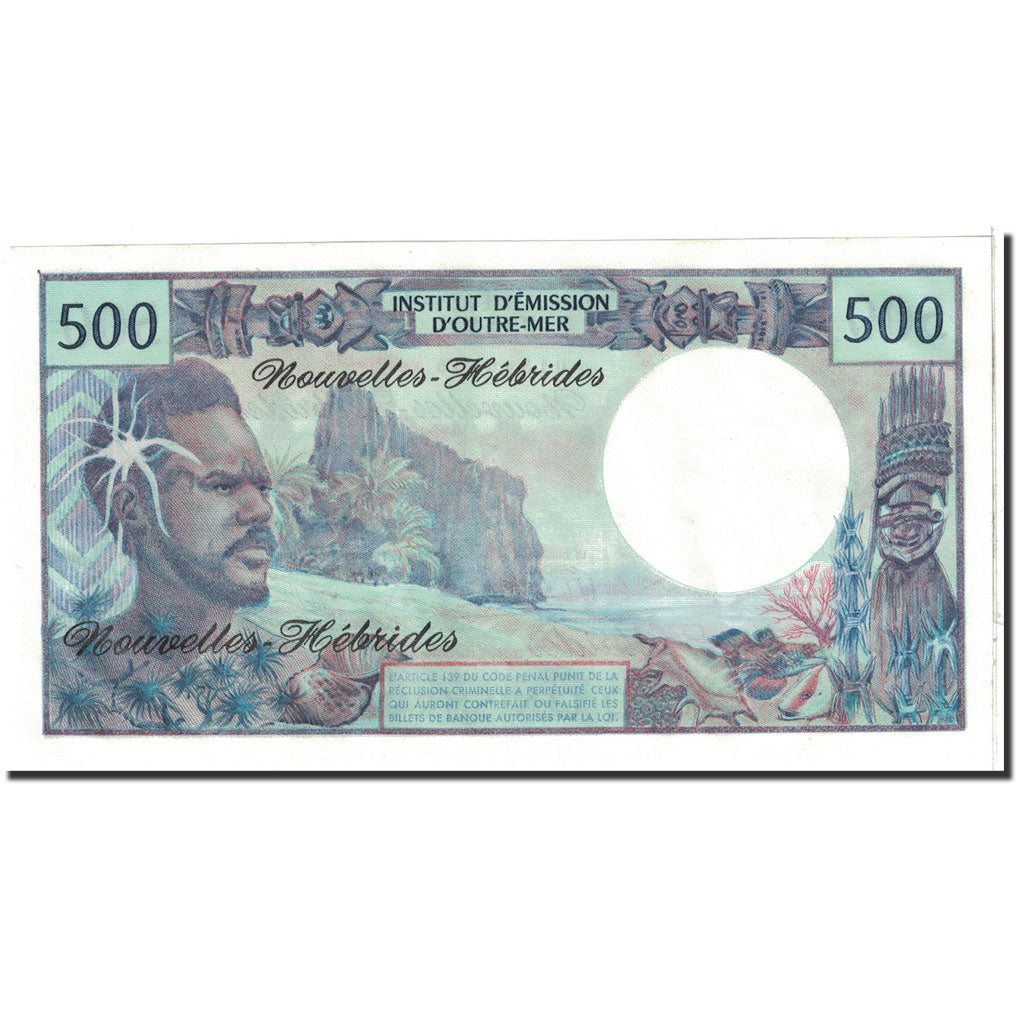 Banknote, New Hebrides, 500 Francs, 1980, Undated, KM:19c, UNC(63)