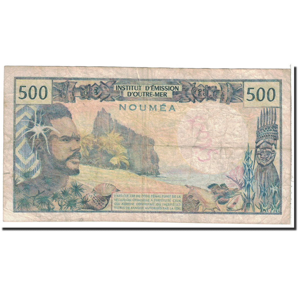Tahiti, 500 Francs, 1970, KM:25d, F(12-15)