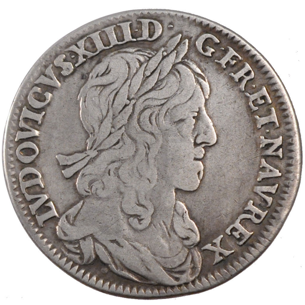 Coin, France, Louis XIII, 1/4 Écu 1er poinçon de Warin, buste drapé, 1/4 Ecu