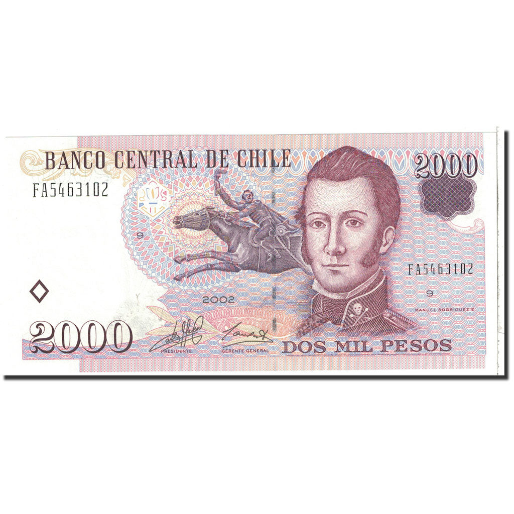 Chile, 2000 Pesos, 2002, KM:158a, NEUF