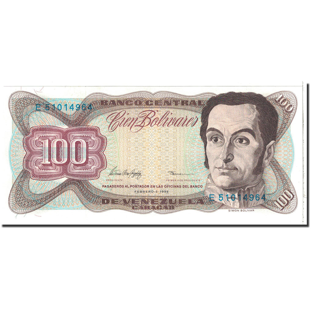 Banconote, Venezuela, 100 Bolivares, 1998, KM:66f, 1998-02-05, FDS
