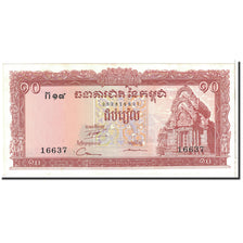 Banconote, Cambogia, 10 Riels, 1962, KM:11c, Undated, FDS