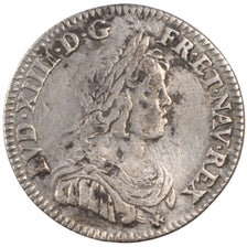 FRANCE, 1/12 Ecu, 1644, Paris, VF(30-35), Silver, Gadoury #111, 2.10