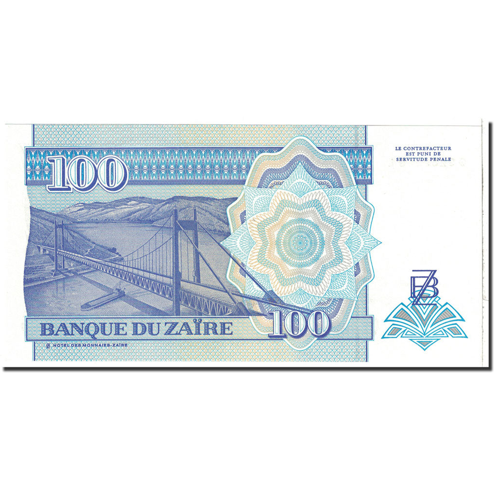 Banknote, Zaire, 100 Nouveaux Zaïres, 1994, 1994-02-15, KM:58b, UNC(65-70)
