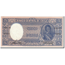 Banknot, Chile, 5 Pesos = 1/2 Condor, 1958, Undated, KM:119, UNC(63)
