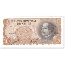 Banknote, Chile, 10 Escudos, 1967-1976, Undated, KM:143, UNC(63)