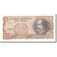 Billet, Chile, 10 Escudos, 1967-1976, Undated, KM:143, SPL