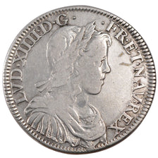 FRANCE, 1/2 Écu à la mèche longue, 1/2 Ecu, 1647, Rouen, VF(30-35), Silver, Gado