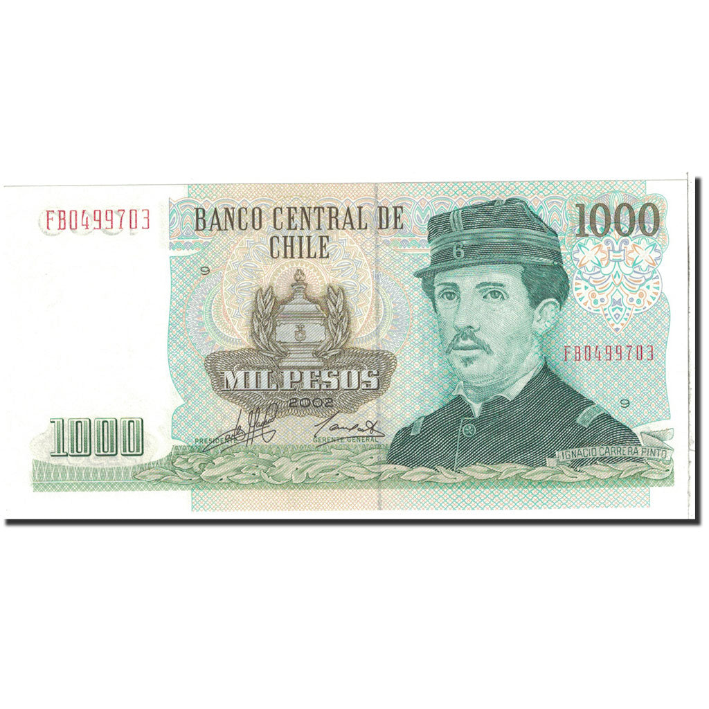 Billete, 1000 Pesos, 2002, Chile, KM:154f, Undated, UNC