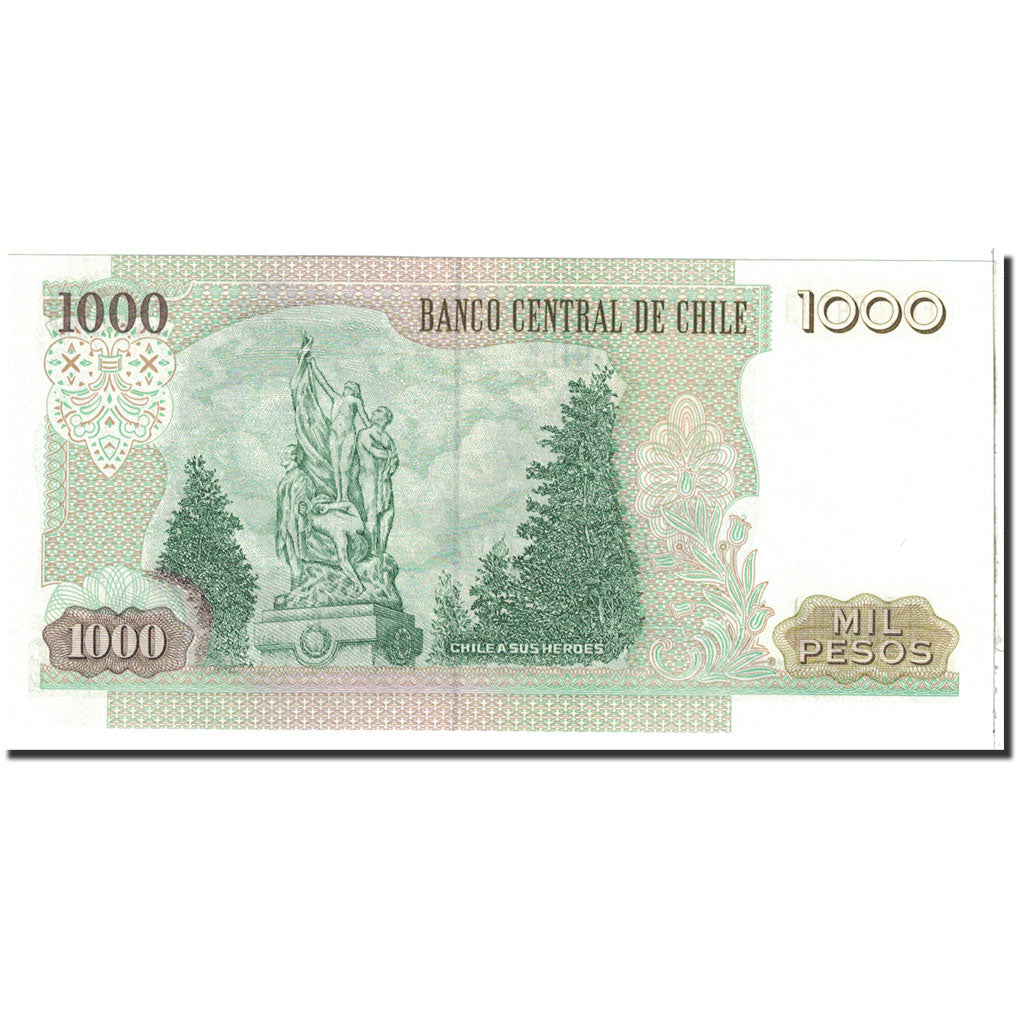 Billete, 1000 Pesos, 2002, Chile, KM:154f, Undated, UNC