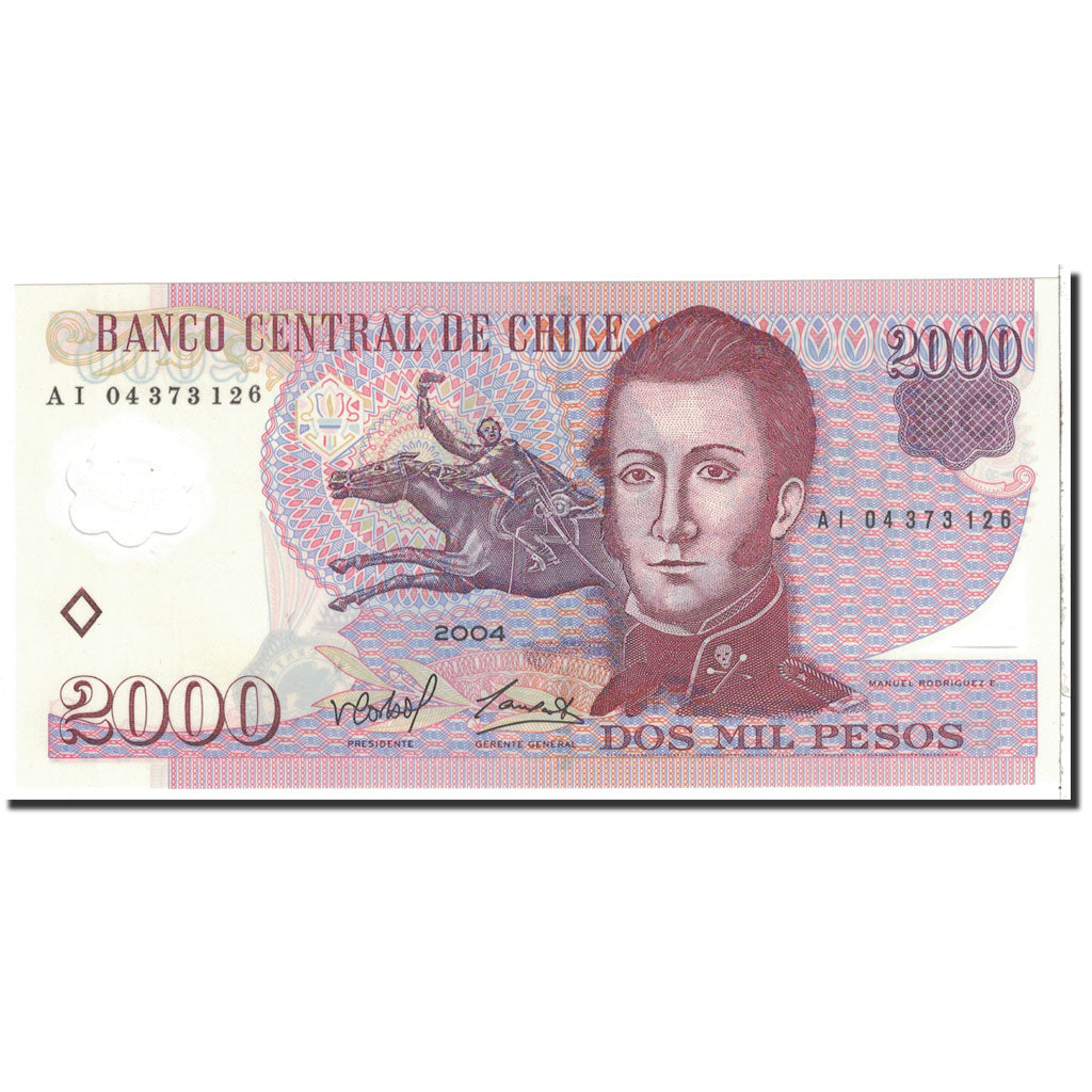 Banknote, Chile, 2000 Pesos, 2004, Undated, KM:160a, UNC(65-70)