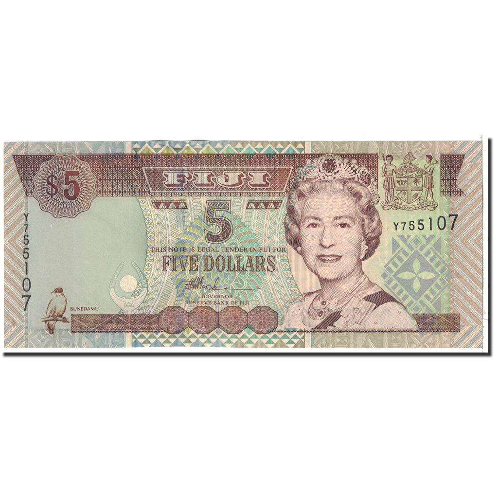 Banknote, Fiji, 5 Dollars, 2002, Undated, KM:105a, UNC(65-70)