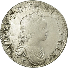 Moneda, Francia, Louis XV, 1/2 Écu Vertugadin, 1/2 ECU, 44 Sols, 1716, Troyes
