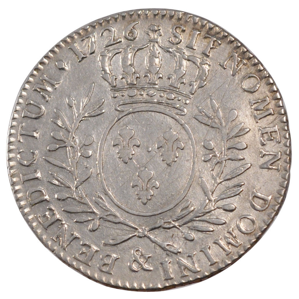 Coin, France, Louis XV, 1/2 Écu aux branches d'olivier, 1/2 ECU, 44 Sols, 1726