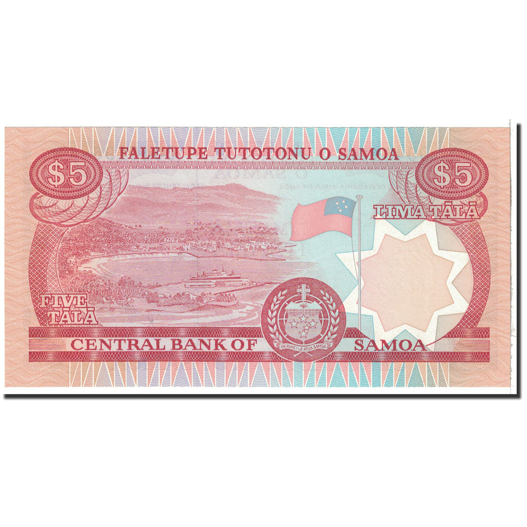 Banknote, Western Samoa, 5 Tala, 2002, Undated, KM:33a, UNC(65-70)