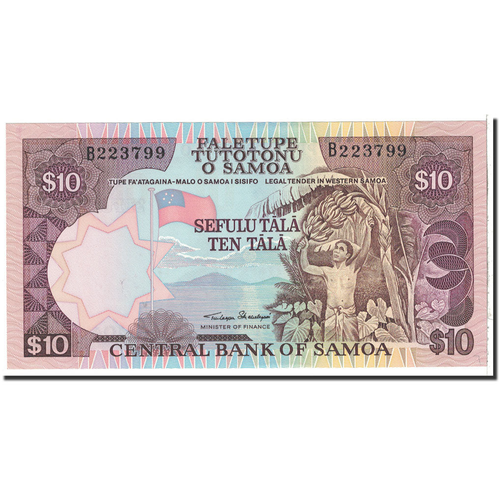 Banknote, Western Samoa, 10 Tala, 1985, Undated, KM:27A, UNC(65-70)