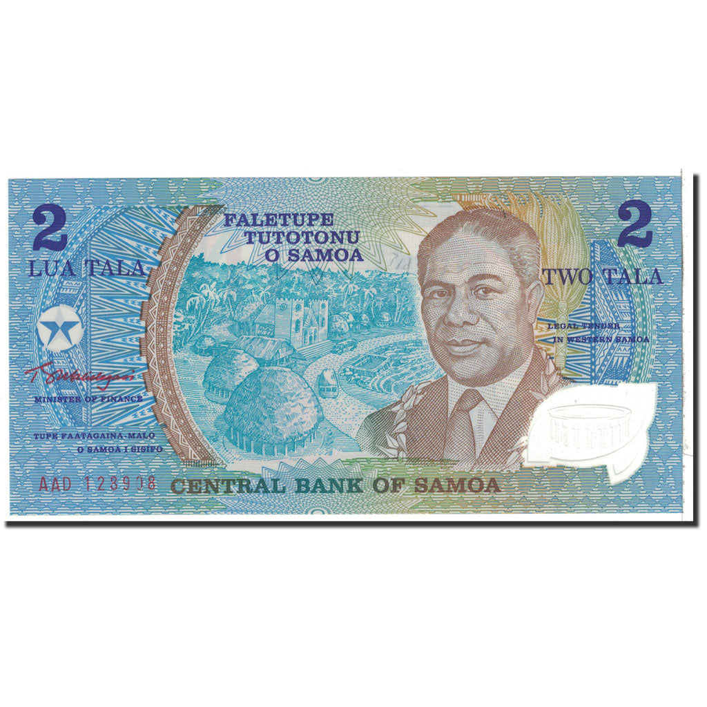 Banknote, Western Samoa, 2 Tala, 1990, Undated, KM:31d, UNC(65-70)