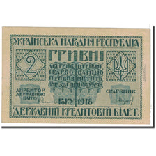 Ukraine, 2 Hryven, 1918, KM:20a, UNZ-