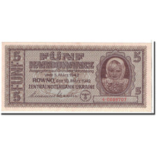 Banknote, Ukraine, 5 Karbowanez, 1942, 1942-03-10, KM:51, UNC(65-70)