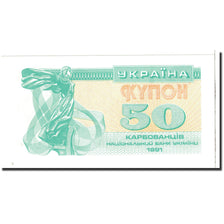 Biljet, Oekraïne, 50 Karbovantsiv, 1991, Undated, KM:86a, NIEUW