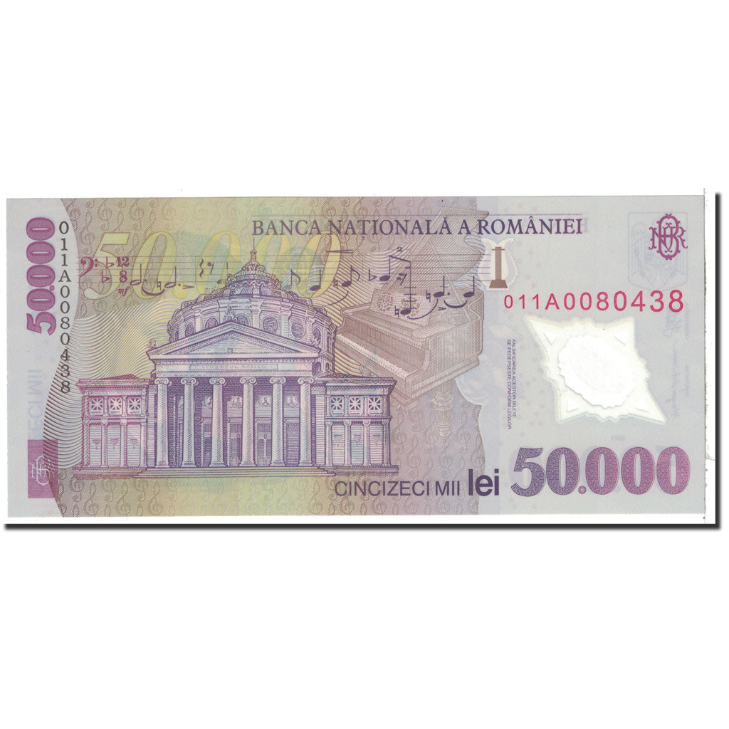 Romania, 50,000 Lei, 2001, KM:113a, UNC(65-70)