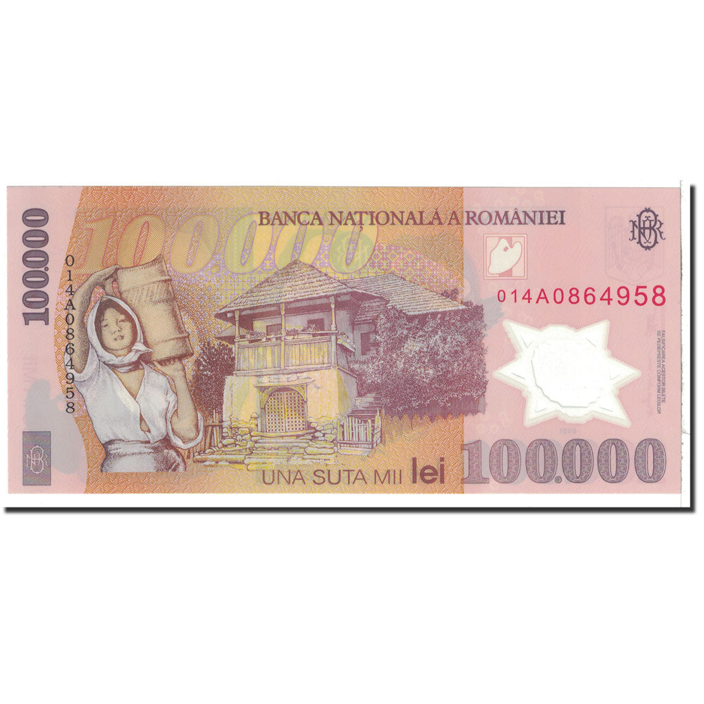 Banknote, Romania, 100,000 Lei, 2001, Undated, KM:114a, UNC(65-70)