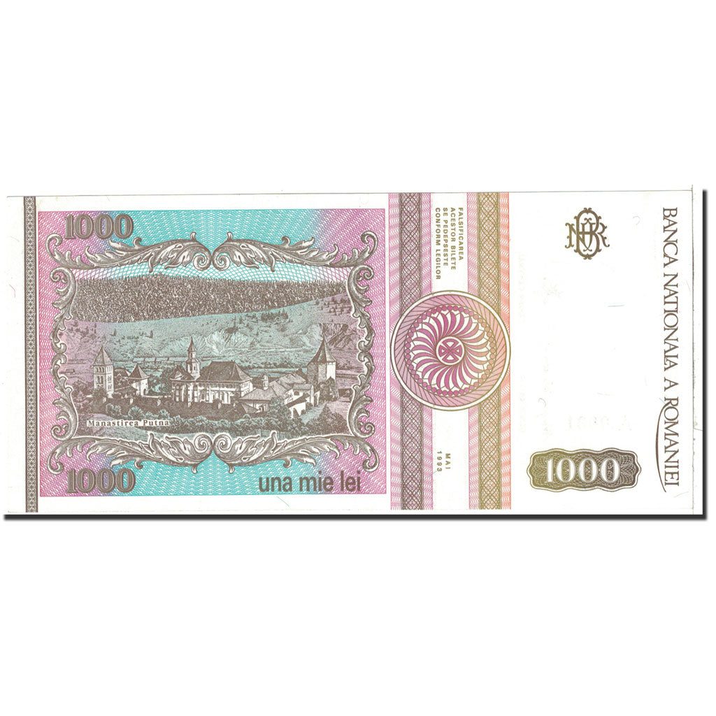 Banknote, Romania, 1000 Lei, 1993, Undated, KM:102, UNC(64)