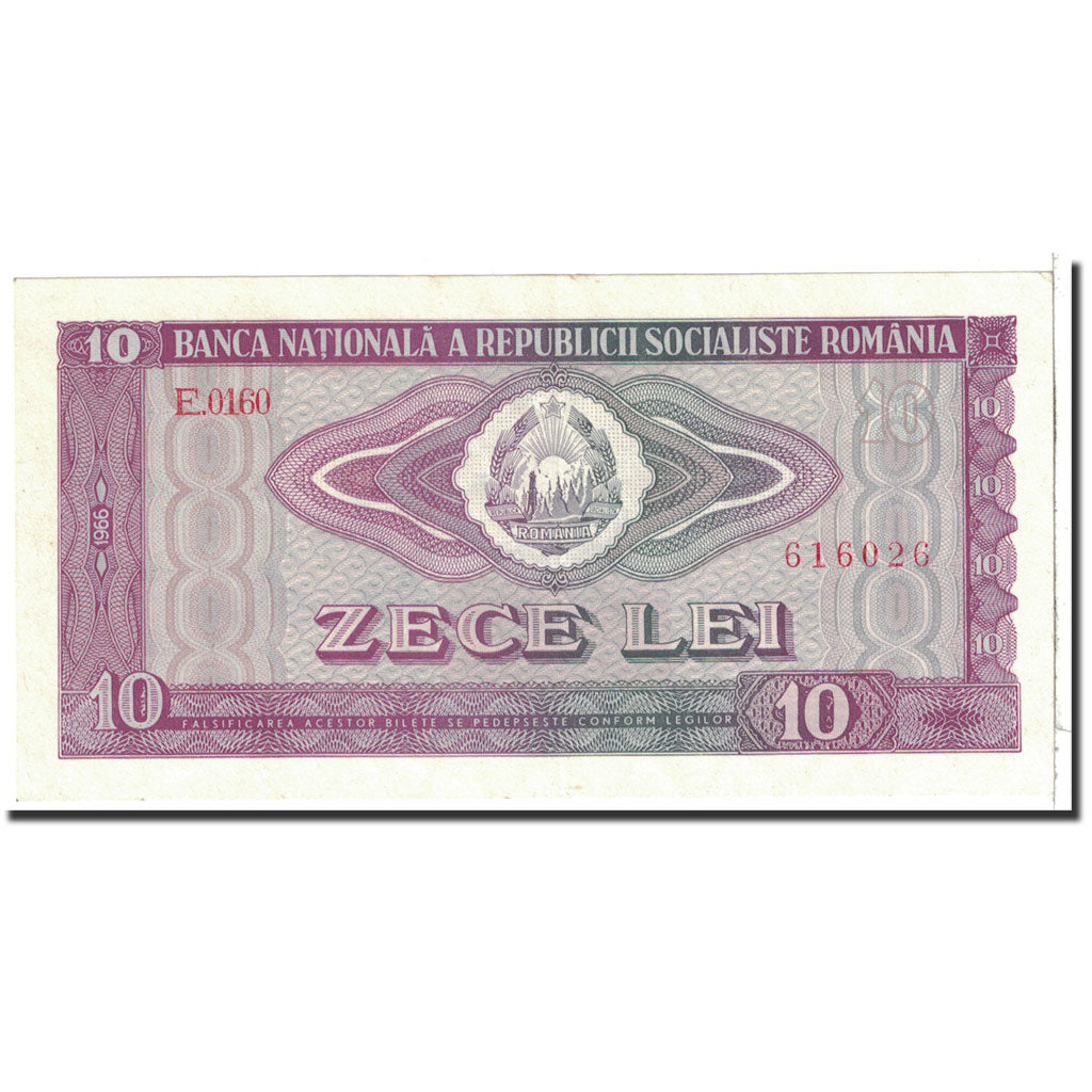 Banknote, Romania, 10 Lei, 1966, Undated, KM:94a, UNC(64)