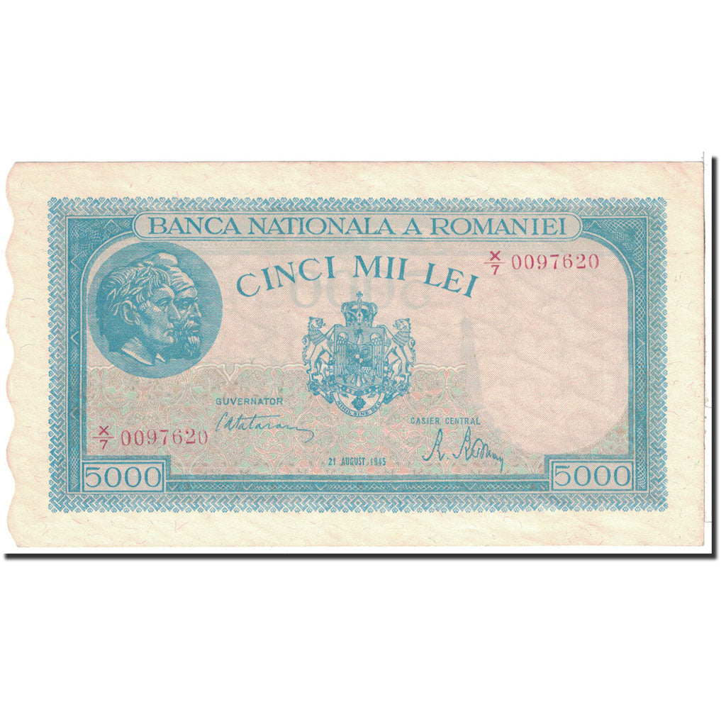 Banknote, Romania, 5000 Lei, 1945, Undated, KM:56a, UNC(64)