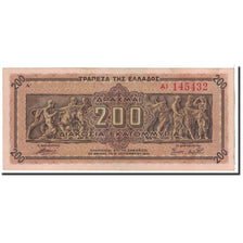 Banknote, Greece, 200,000,000 Drachmai, 1944, 1944-09-09, KM:131a, AU(55-58)