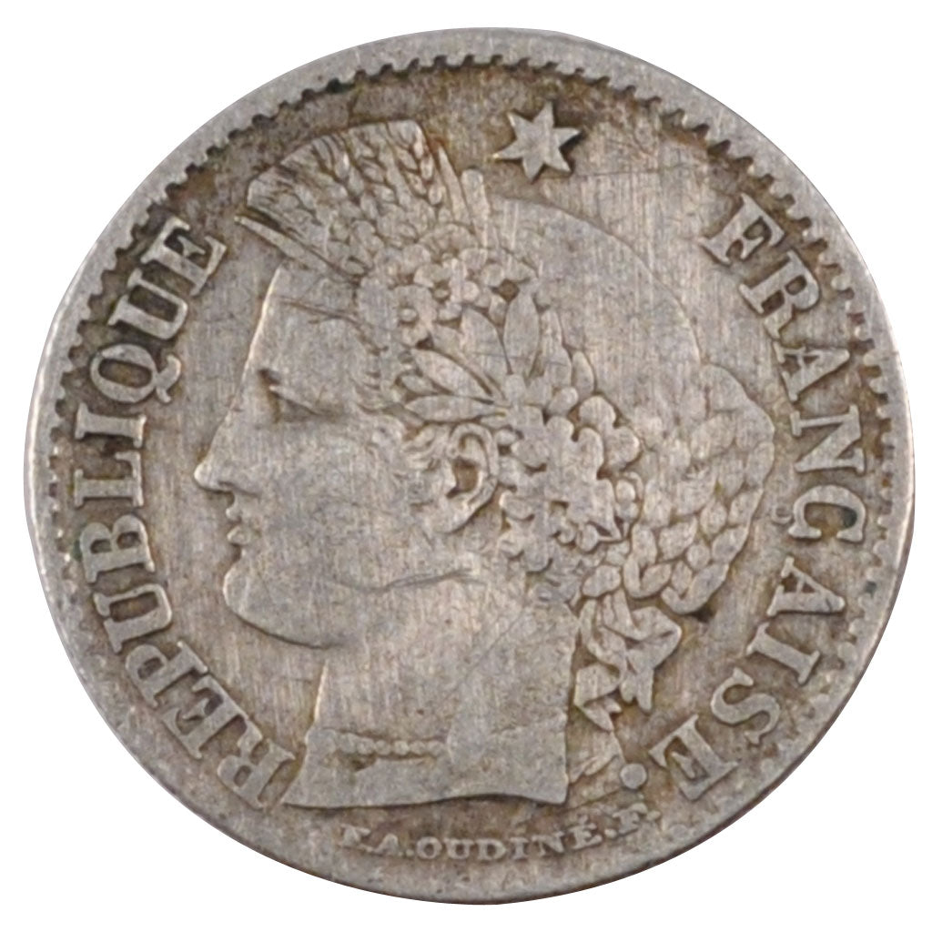 FRANCE, Cérès, 20 Centimes, 1850, Paris, KM #758.1, EF(40-45), Silver, Gadoury #