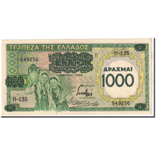 Greece, 1000 Drachmai on 100 Drachmai, 1939, KM:111a, UNC(63)